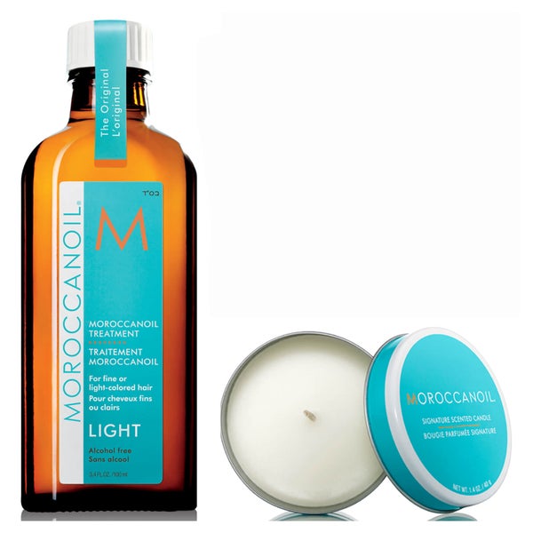 Moroccanoil Treatment Light 100ml with FREE Candle