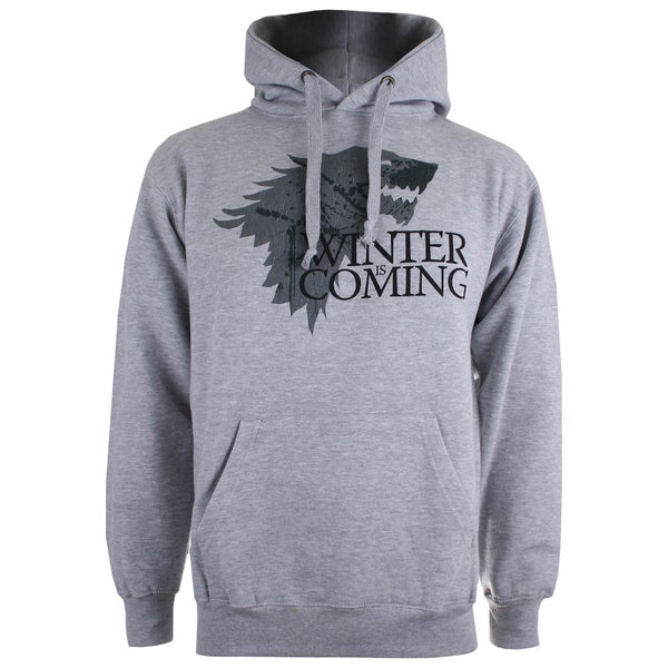 Sweat à Capuche Homme Winter is Coming Game of Thrones - Gris Chiné