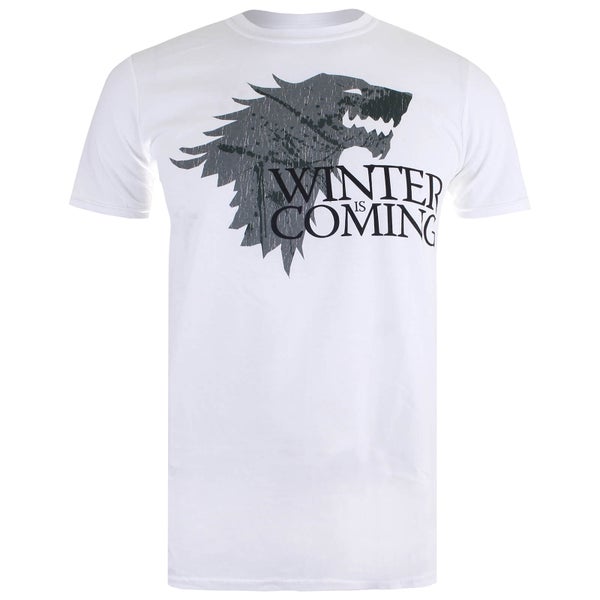 T-Shirt Homme Game of Thrones Winter is Coming - Blanc