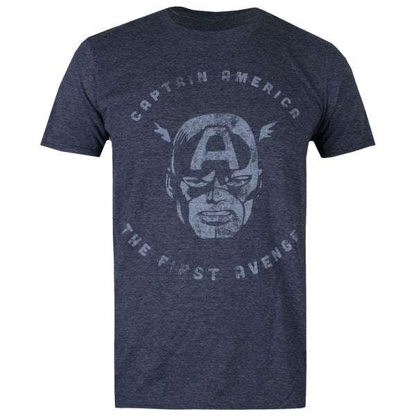 Marvel Men's Avengers First T-Shirt - Heather Navy