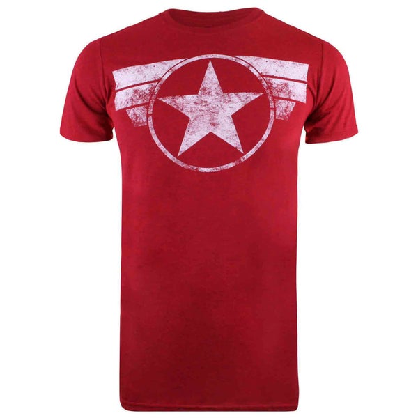 Marvel Men's Cap Logo T-Shirt - Antique Cherry Red