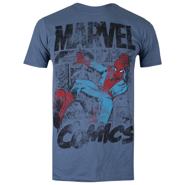 T-Shirt Homme Spider-Man - Bleu Indigo