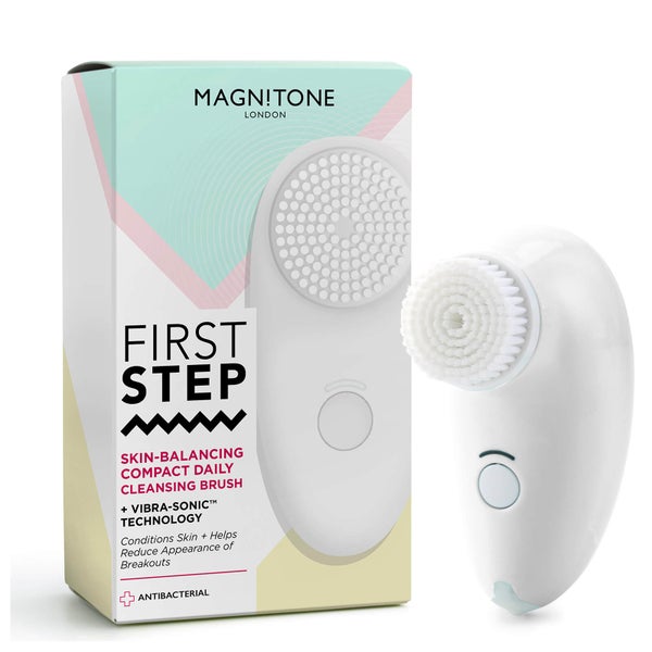 Magnitone London First Step Skin-Balancing Compact Cleansing Brush -puhdistusharja, valkoinen