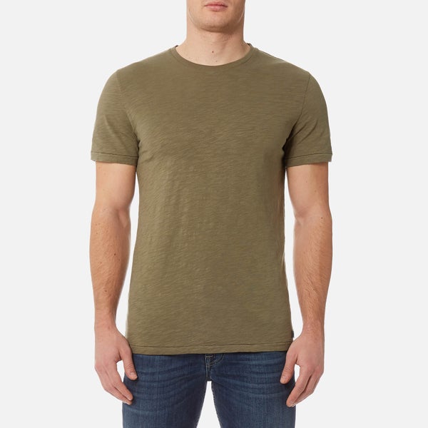 7 For All Mankind Men's Basic T-Shirt - Army