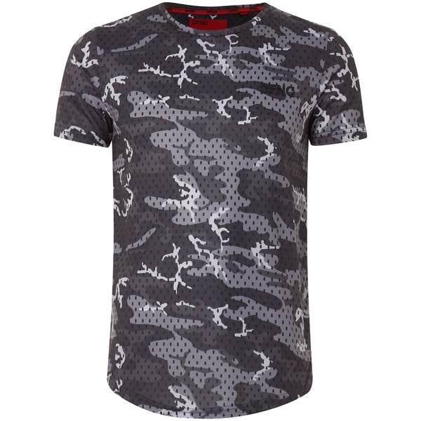 T-Shirt Homme Camouflage Maille DFND - Gris