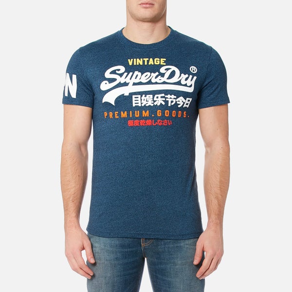 Superdry Men's Premium Goods T-Shirt - Navy Cobalt Grit
