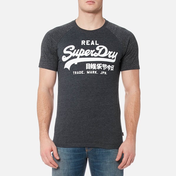 Superdry Men's Vintage Logo Raglan T-Shirt - Lake Blue Marl