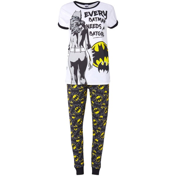 DC Comics Women's Batgirl Pyjamas - White