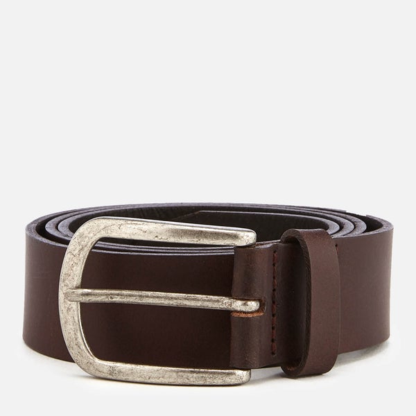 Jack & Jones Men's Ace Leather Belt - Black Coffee