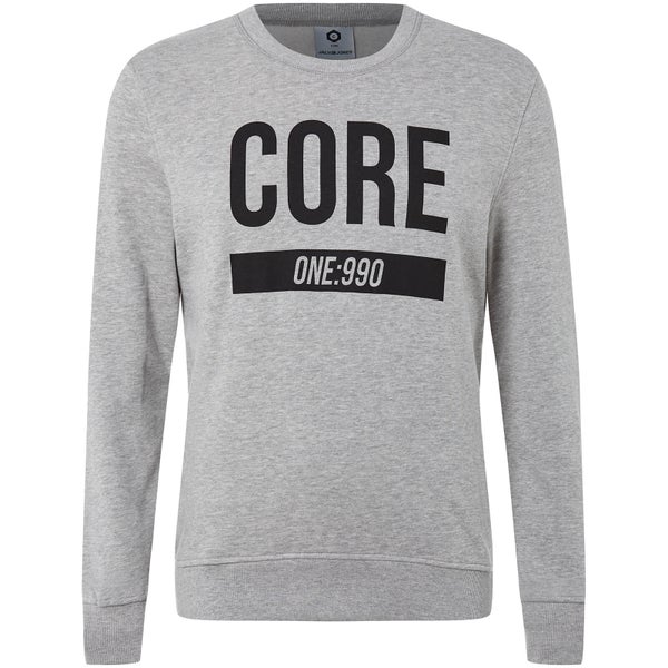 Sweat Homme Core May Col Rond Jack & Jones - Gris Clair Chiné