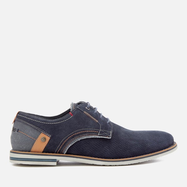 Wrangler Men's Tower Derby Suede Shoes - Navy