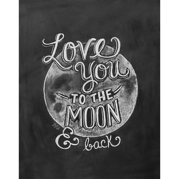 Lily & Val Love You To The Moon Art Print