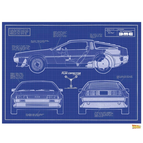 Back to the Future Blueprints - Limited Edition Art Print