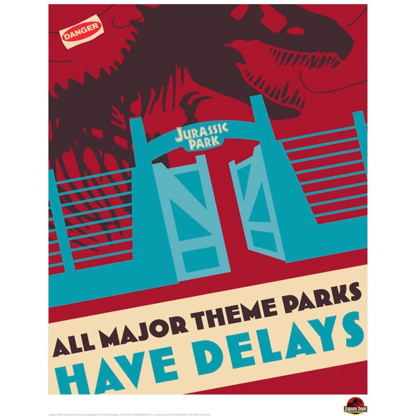 Jurassic Park Theme Park Delays Limited Edition Art Print