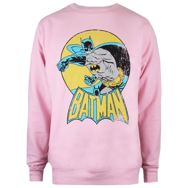 DC Comics Women's Batman Retro Sweatshirt - Light Pink