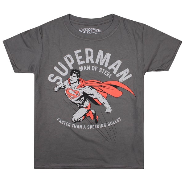 DC Comics Boys' Faster T-Shirt - Charcoal