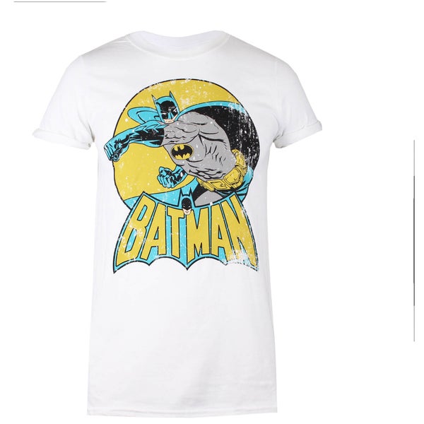 DC Comics Women's Batman Retro T-Shirt - White