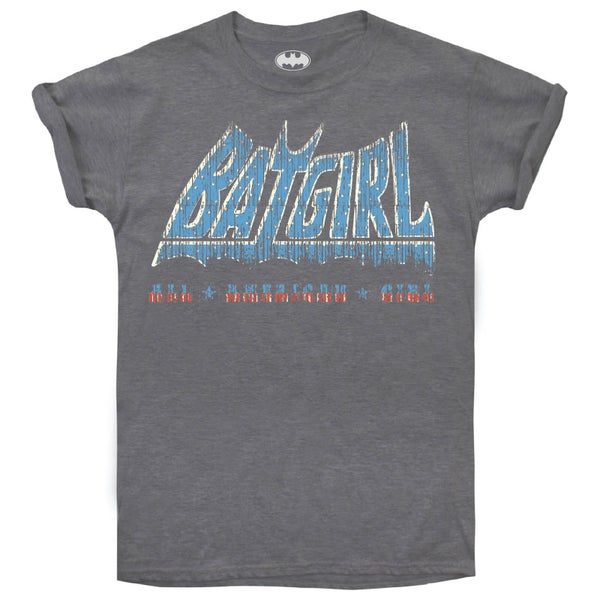 DC Comics Women's Batgirl Americana T-Shirt - Graphite Heather