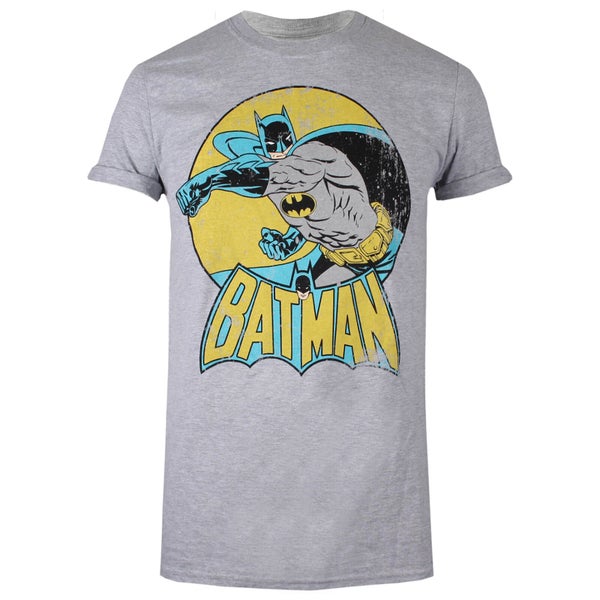 T-Shirt Femme DC Comics Batman Rétro - Gris Chiné