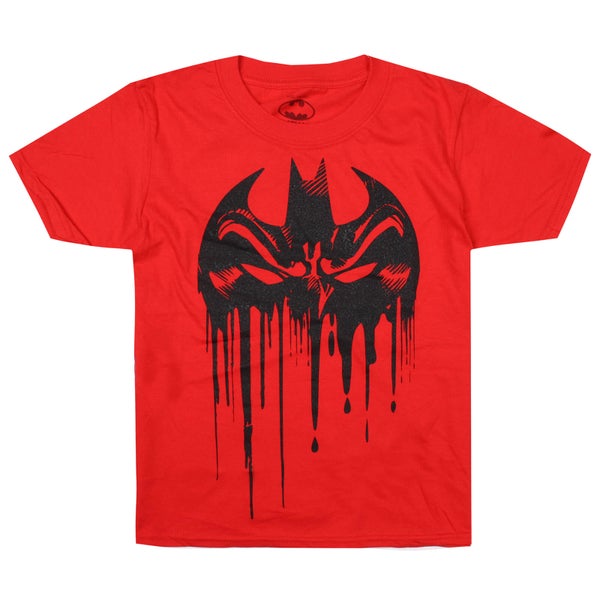 DC Comics Boys' Bat Mask T-Shirt - Red