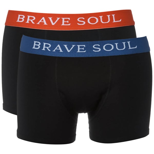 Brave Soul Men's Bruno 2-Pack Boxers - Black/Red/Blue