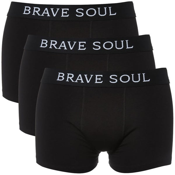 Brave Soul Men's Luke 3-Pack Boxers - Black