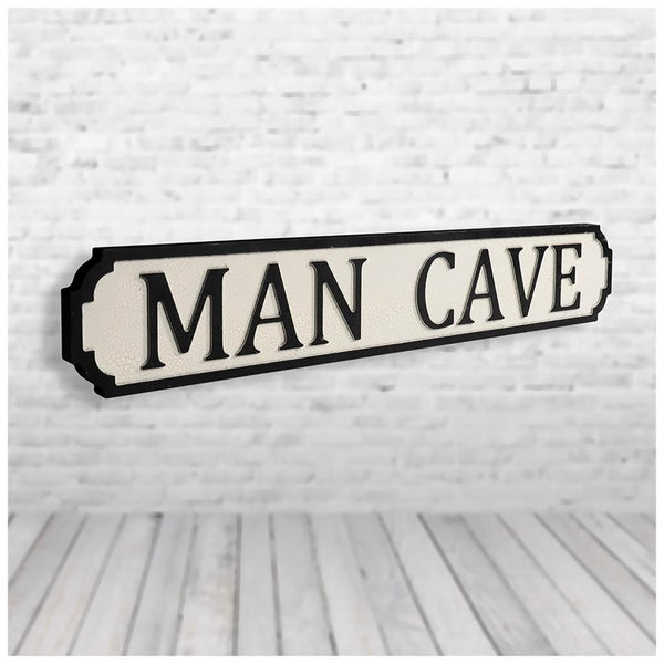 Signe en Métal Vintage Man Cave - Shh Interiors