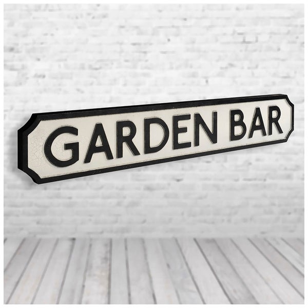 Shh Interiors 'Garden Bar' Vintage Street Sign