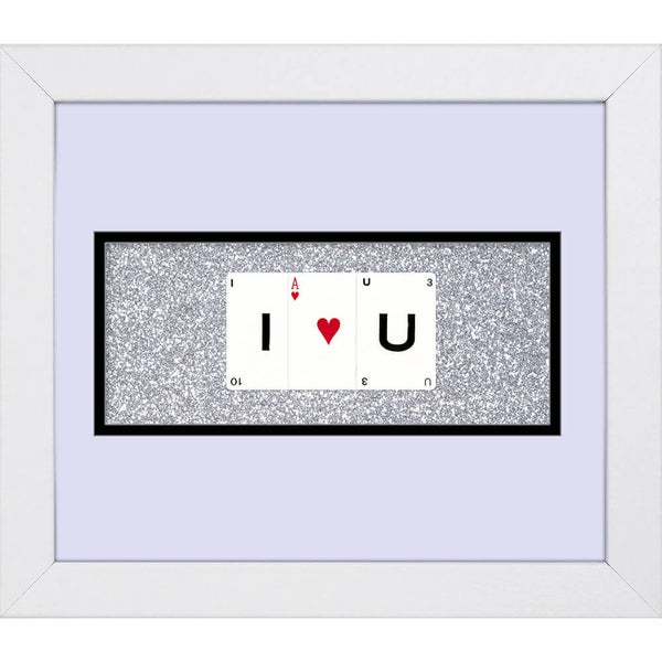 Playing Card Co 'I Love U' Framed Vintage Style Playing Cards - 30x 25cm