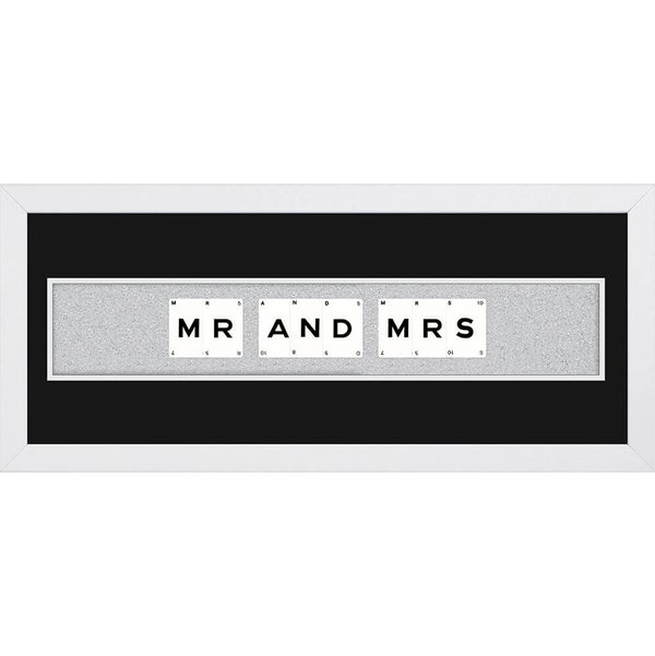 Playing Card Co 'Mr and Mrs' Framed Vintage Style Playing Cards - 66x 25cm
