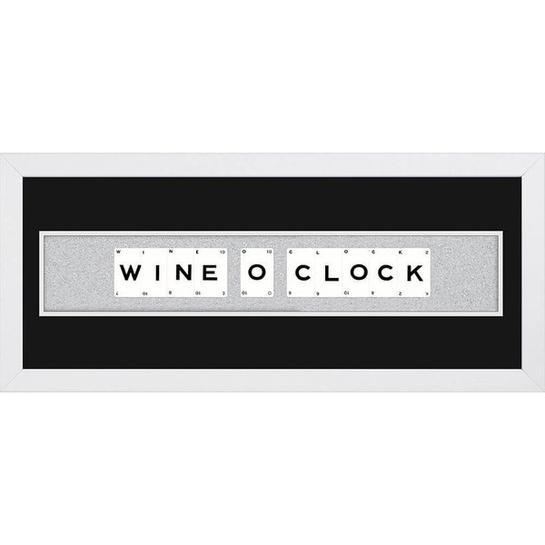 Playing Card Co 'Wine O Clock' Framed Vintage Style Playing Cards - 66x 25cm