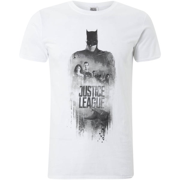 DC Comics Men's Justice League Batman Silhouette T-Shirt - White