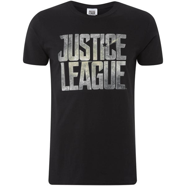 DC Comics Men's Justice League Logo T-Shirt - Black