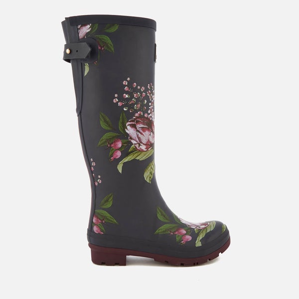 Joules Women's Welly Print Adjustable Tall Wellies - Navy Artichoke Floral