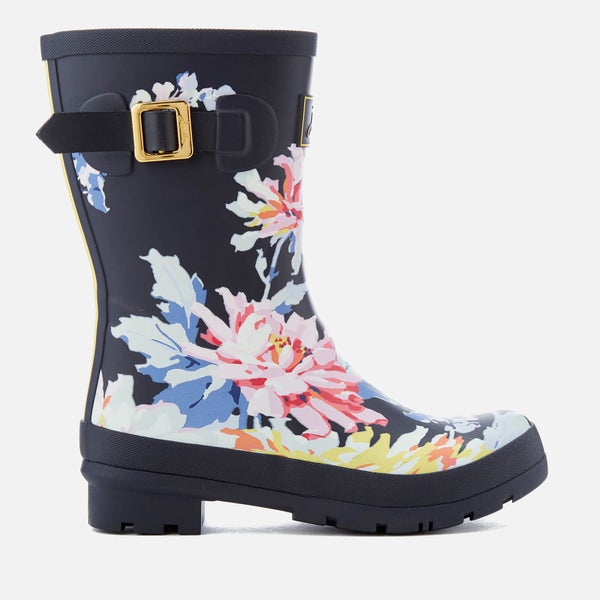 Joules Women's Molly Short Wellies - Navy Whitstable Floral