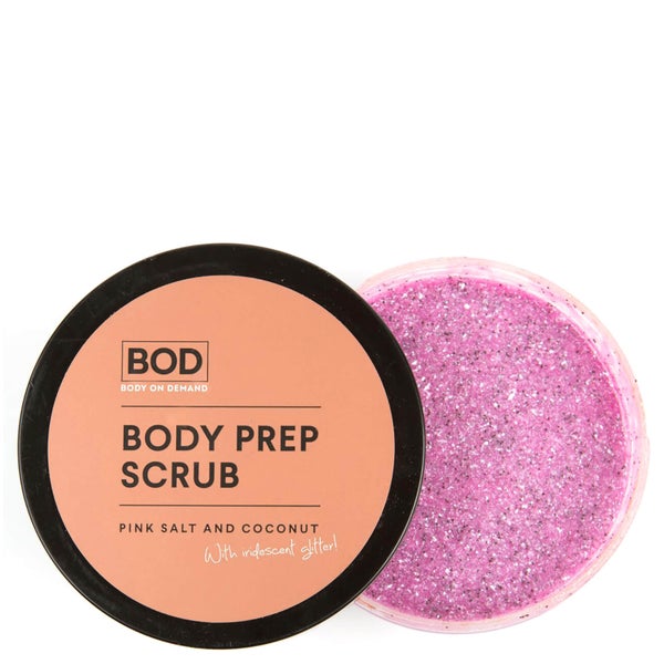 BOD Body Prep Scrub - sale rosa e cocco con glitter iridescente