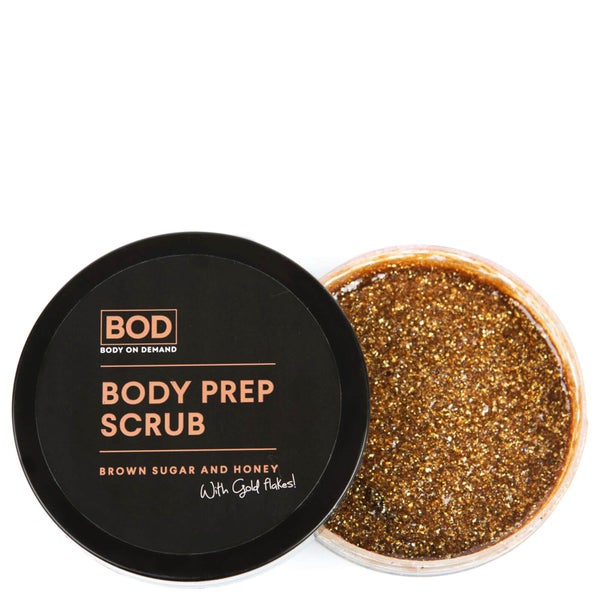 BOD Body Prep Scrub - Brown Sugar and Honey with Gold Flakes -vartalonkuorinta-aine