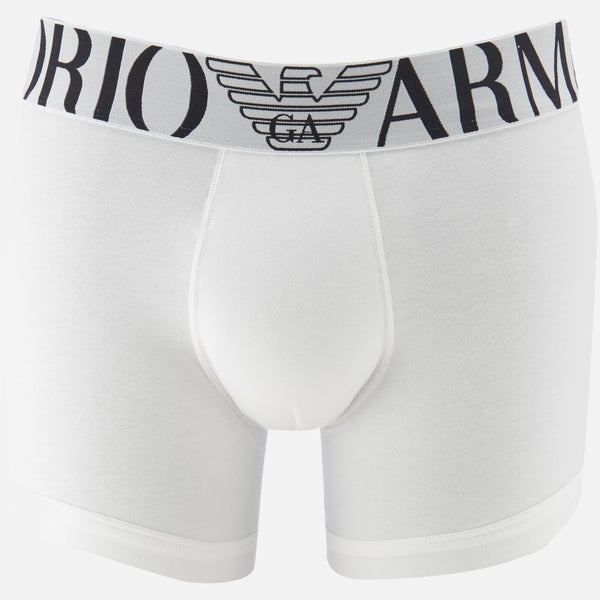 Emporio Armani Men's Stretch Cotton Boxer Shorts - Bianco