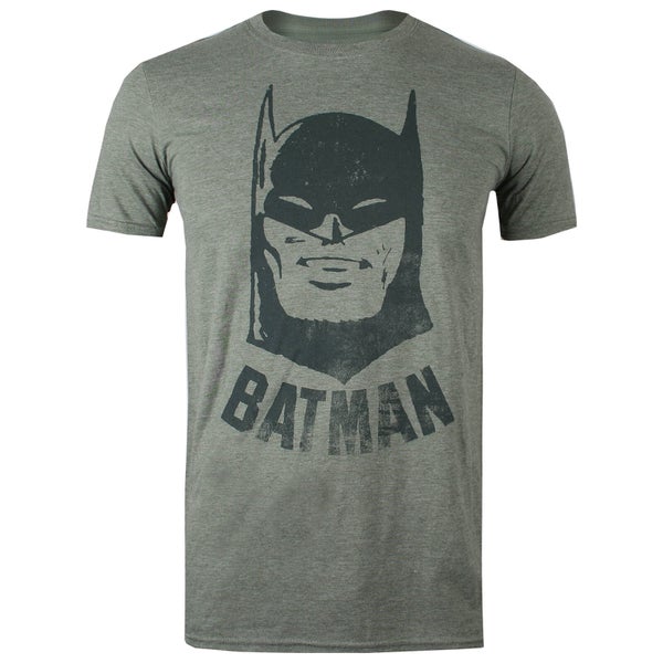 DC Comics Men's Batman Vintage T-Shirt - Heather Military