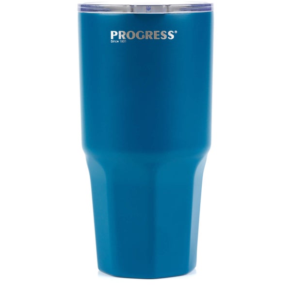 Progress Thermal Insulated Dipped Travel Cup with Lid 550ml - Blue