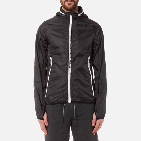 Superdry Sport Men's Core Rollaway Hooded Cagoule - Black