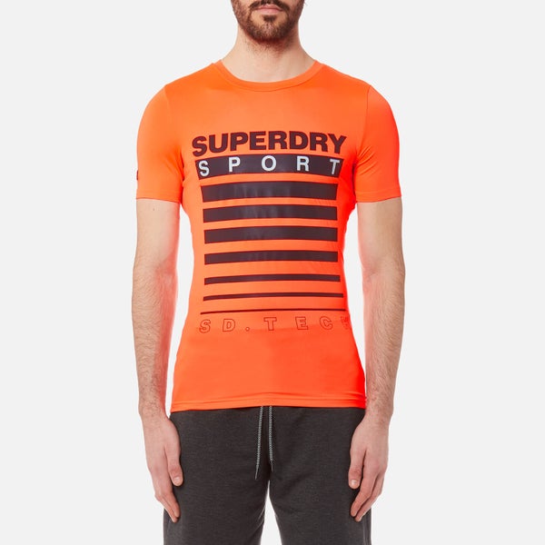 Superdry Sport Men's Athletic Tech T-Shirt - Fluro Orange