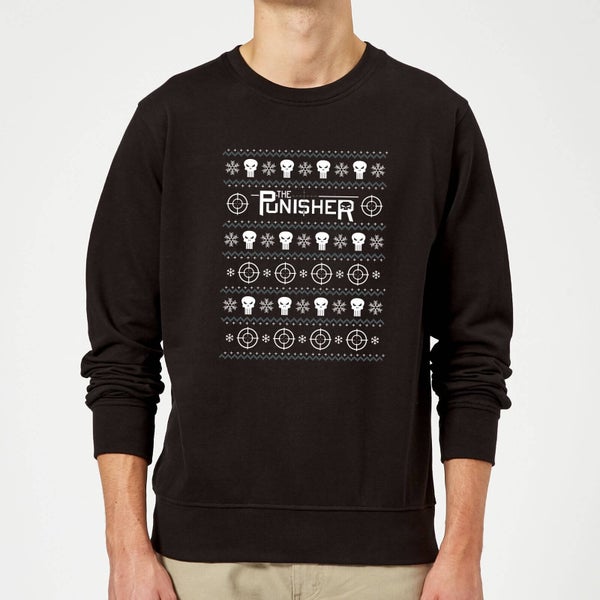 Marvel The Punisher Black Christmas Sweatshirt