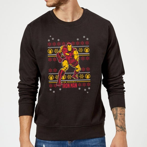 Marvel Comics The Invincible Ironman Weihnachtspullover - Schwarz