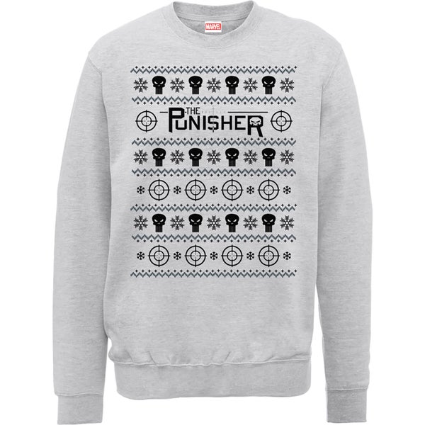 Marvel The Punisher Grey Christmas Sweatshirt