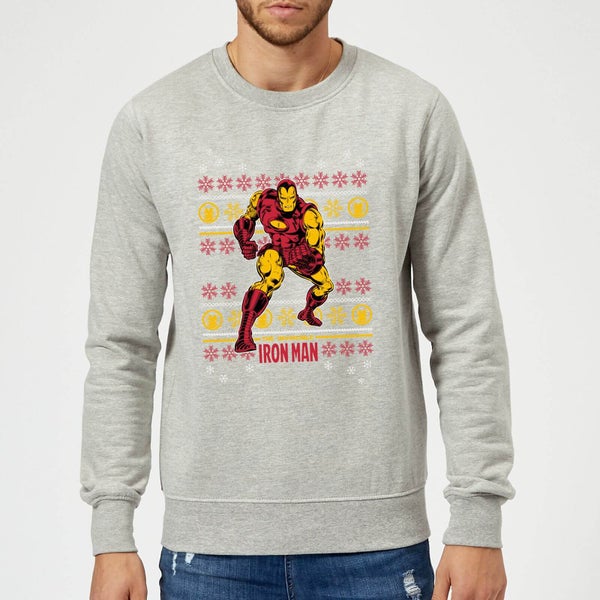 Marvel Comics The Invincible Ironman Grey Christmas Sweatshirt