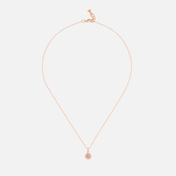 Ted Baker Women's Elvina Enamel Mini Button Pendant - Rose Gold/Silver Glitter - Rose Gold