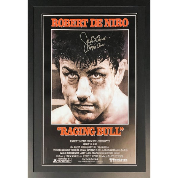 Jake La Motta Signed Raging Bull 40 x 30 Poster