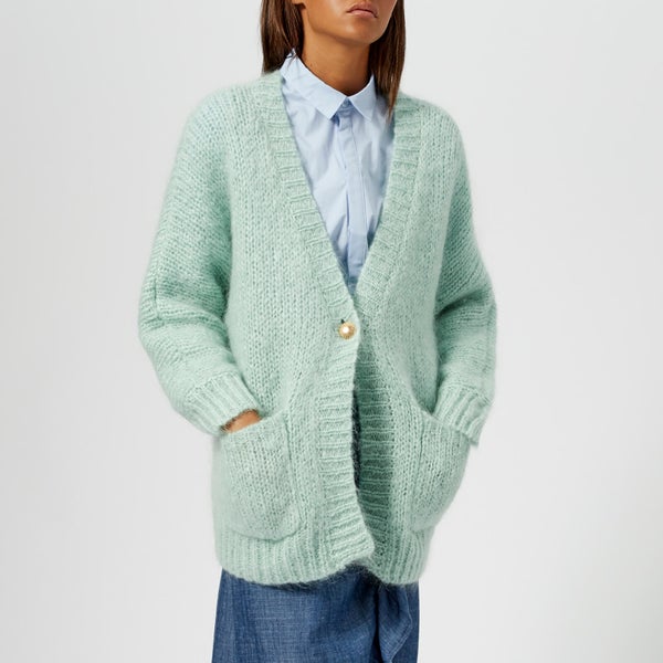 Gestuz Women's Behar Loose Knitted Cardigan - Silt Green