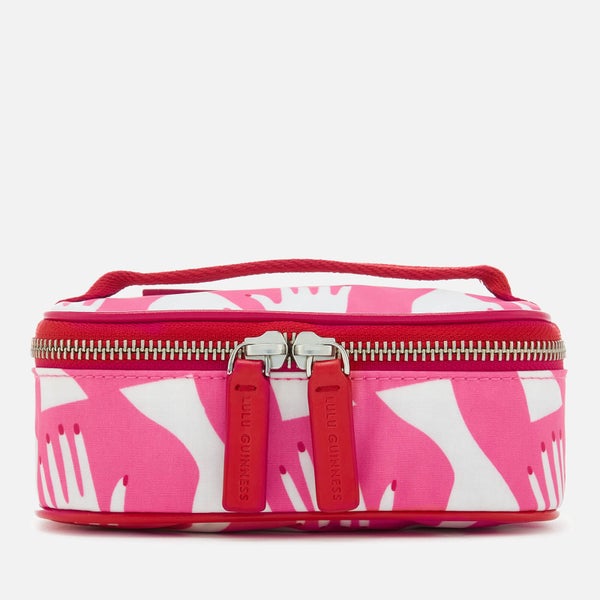 Lulu Guinness Women's Hug Print Mini Vanity Case - Peony/Nude Rose